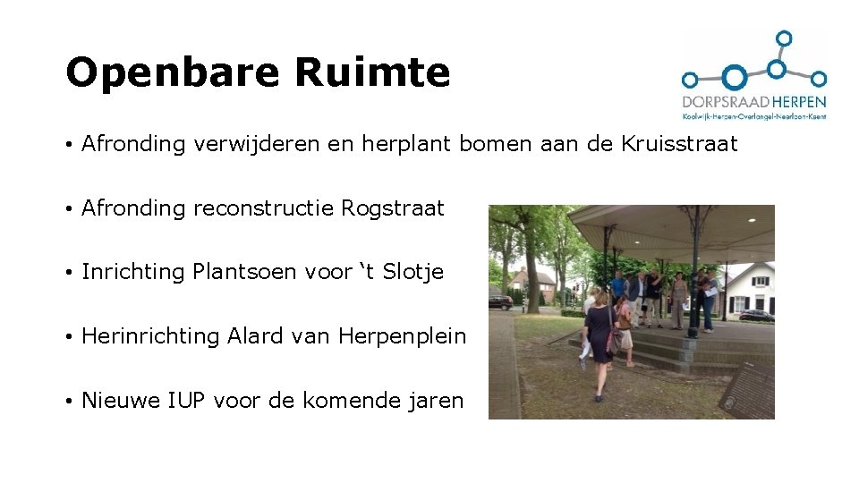 Openbare Ruimte • Afronding verwijderen en herplant bomen aan de Kruisstraat • Afronding reconstructie