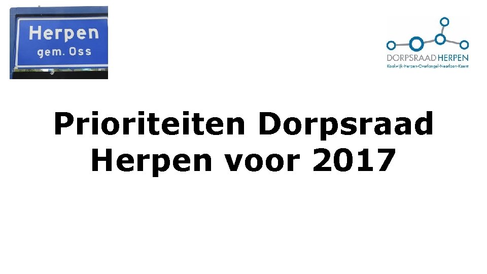 Prioriteiten Dorpsraad Herpen voor 2017 