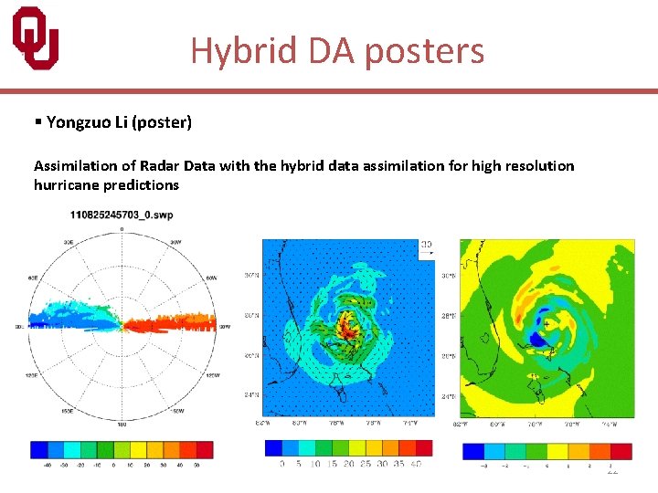 Hybrid DA posters § Yongzuo Li (poster) GSI based Ensemble-4 DVar for NCEP GFS