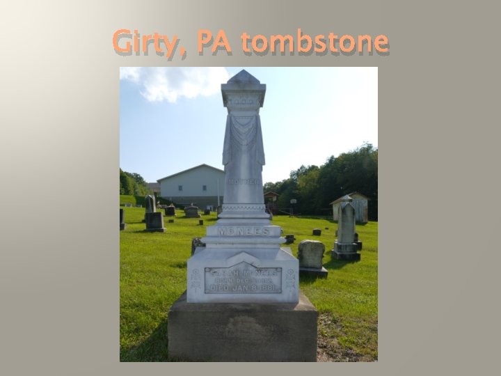 Girty, PA tombstone 