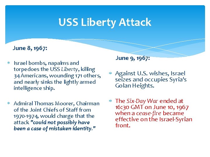 USS Liberty Attack June 8, 1967: Israel bombs, napalms and torpedoes the USS Liberty,