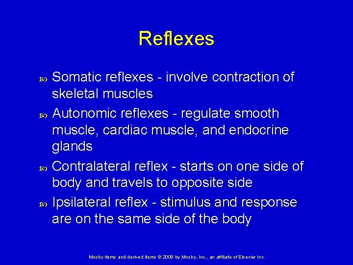 Reflexes Somatic reflexes - involve contraction of skeletal muscles Autonomic reflexes - regulate smooth Reflexes Somatic reflexes - involve contraction of skeletal muscles Autonomic reflexes - regulate smooth