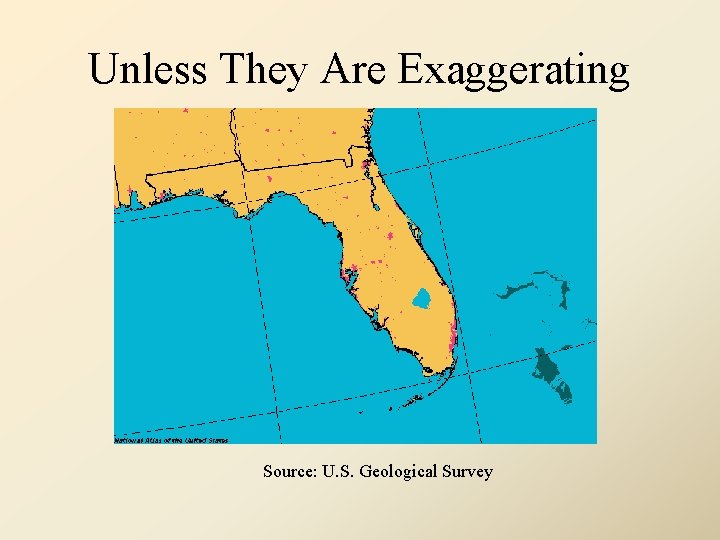 Unless They Are Exaggerating Source: U. S. Geological Survey 