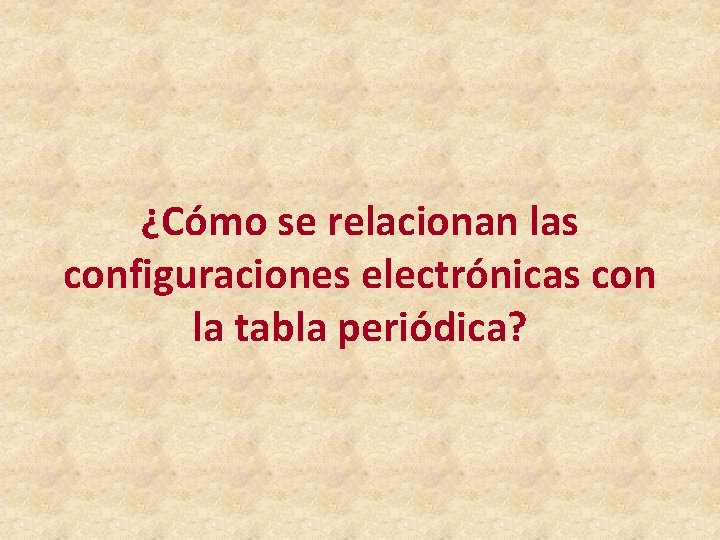 ¿Cómo se relacionan las configuraciones electrónicas con la tabla periódica? 