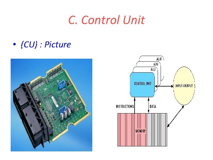 C. Control Unit • (CU) : Picture C. Control Unit • (CU) : Picture