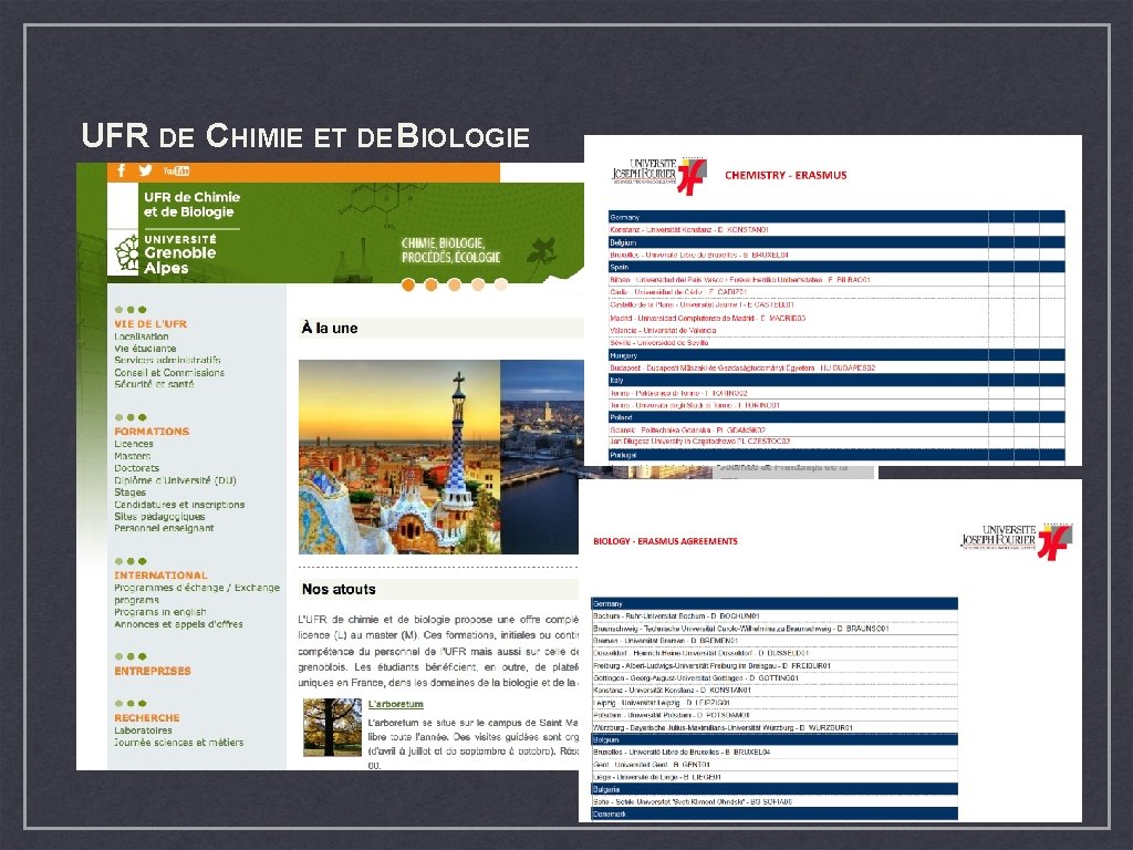 UFR DE CHIMIE ET DE BIOLOGIE 