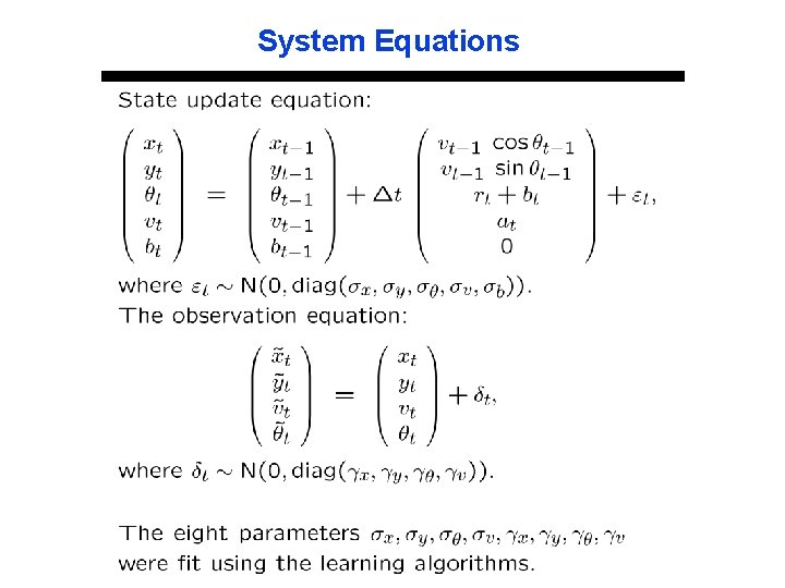System Equations 