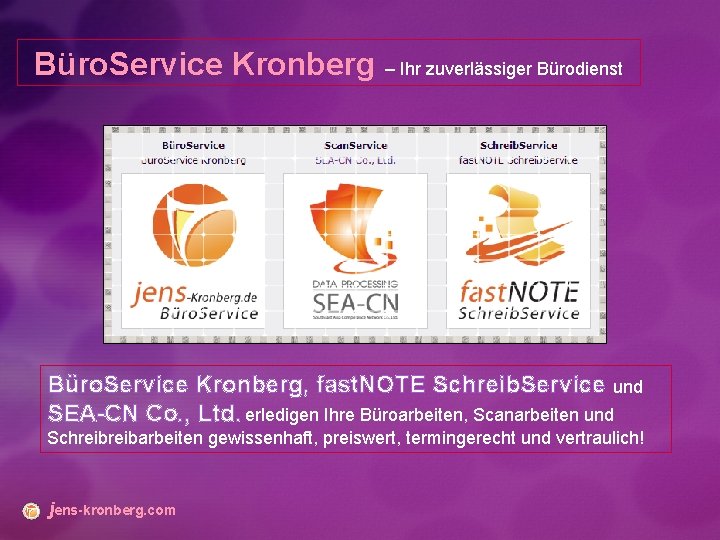 Büro. Service Kronberg – Ihr zuverlässiger Bürodienst Büro. Service Kronberg, fast. NOTE Schreib. Service