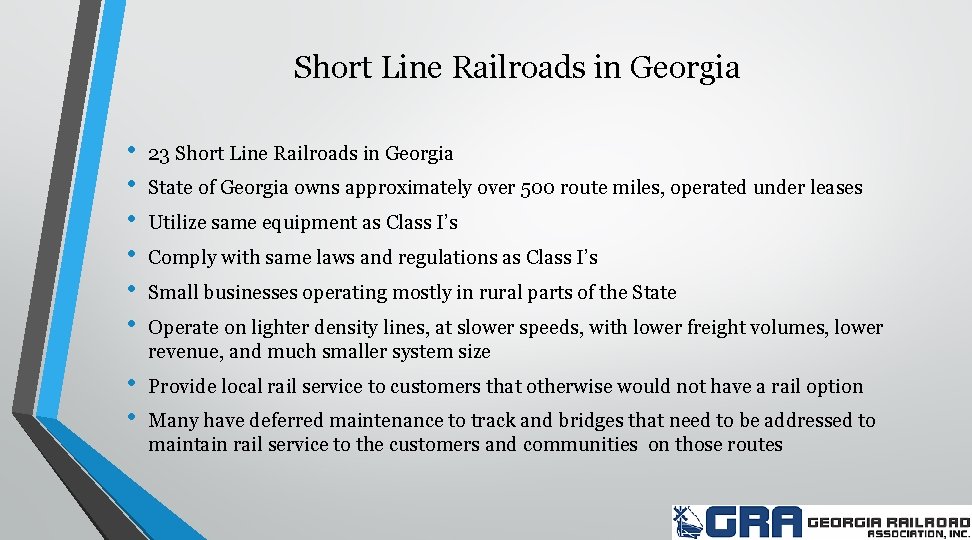 Short Line Railroads in Georgia • • • 23 Short Line Railroads in Georgia