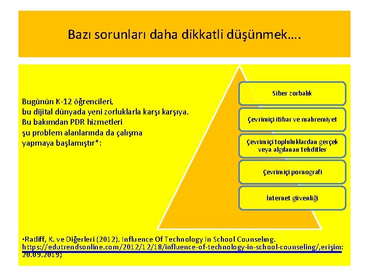 Bazı sorunları daha dikkatli düşünmek…. Bugünün K-12 öğrencileri, bu dijital dünyada yeni zorluklarla karşıya.