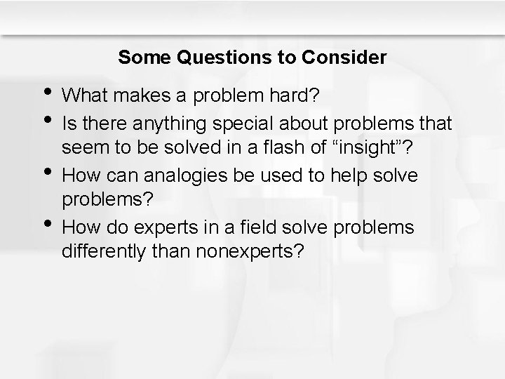 Some Questions to Consider • What makes a problem hard? • Is there anything