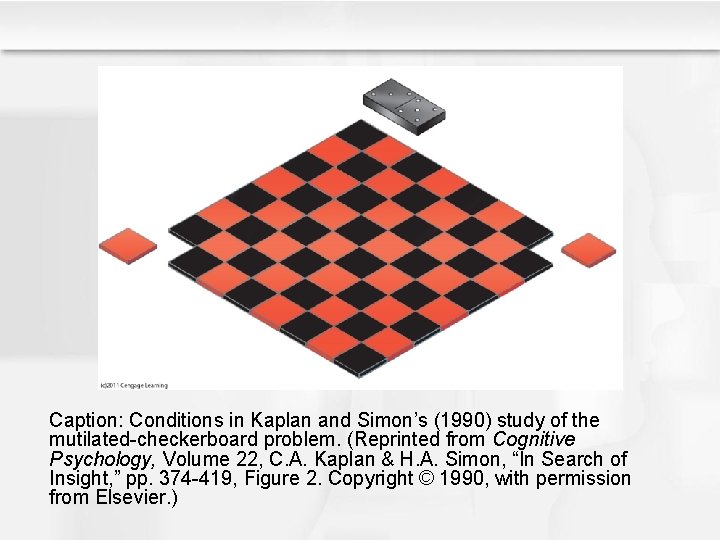 Caption: Conditions in Kaplan and Simon’s (1990) study of the mutilated-checkerboard problem. (Reprinted from