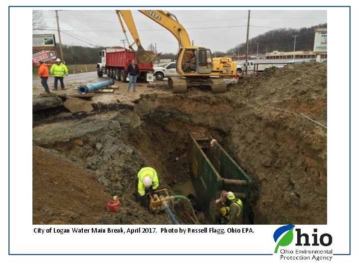 City of Logan Water Main Break, April 2017. Photo by Russell Flagg, Ohio EPA.