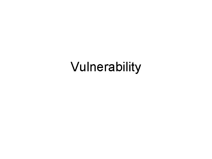 Vulnerability 