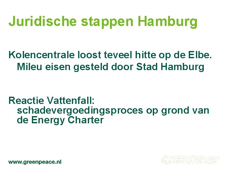 Juridische stappen Hamburg Kolencentrale loost teveel hitte op de Elbe. Mileu eisen gesteld door