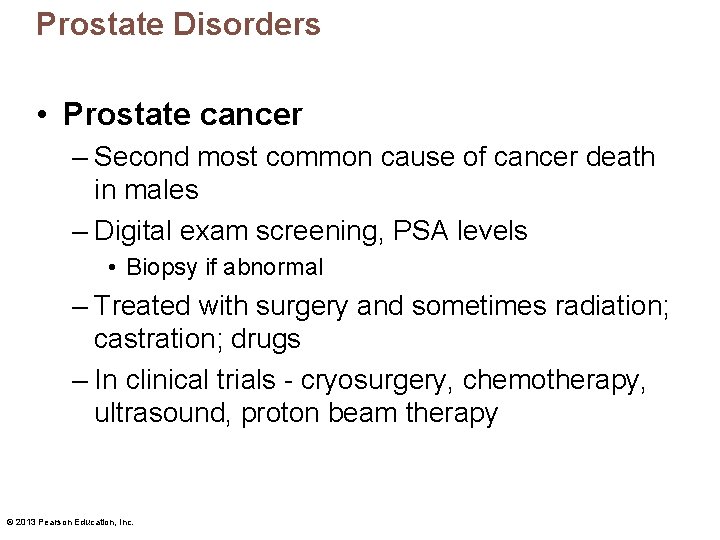 Prostate Disorders • Prostate cancer – Second most common cause of cancer death in Prostate Disorders • Prostate cancer – Second most common cause of cancer death in