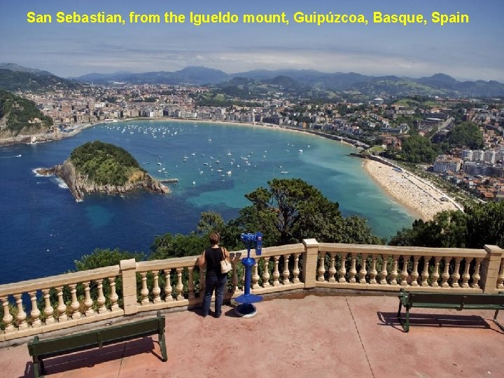 San Sebastian, from the Igueldo mount, Guipúzcoa, Basque, Spain 