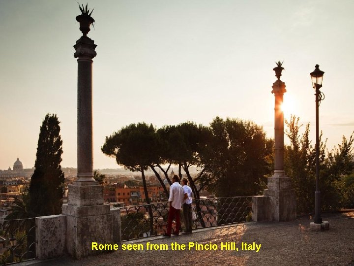 Rome seen from the Pincio Hill, Italy 