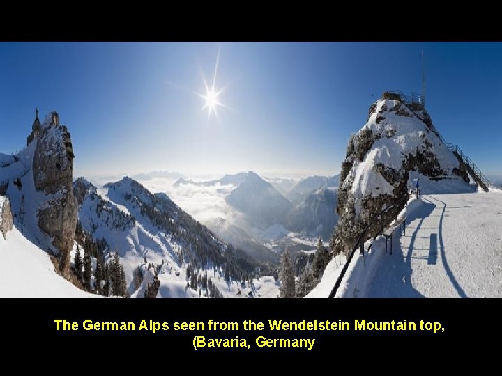 The German Alps seen from the Wendelstein Mountain top, (Bavaria, Germany 