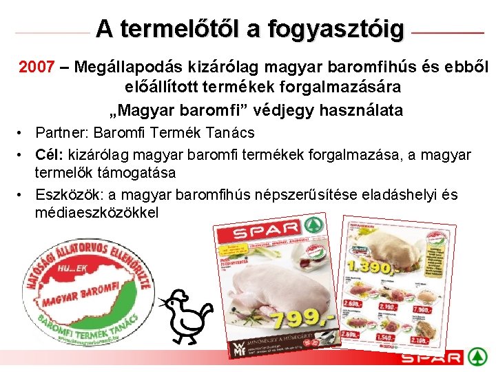 A termelőtől a fogyasztóig 2007 – Megállapodás kizárólag magyar baromfihús és ebből előállított termékek