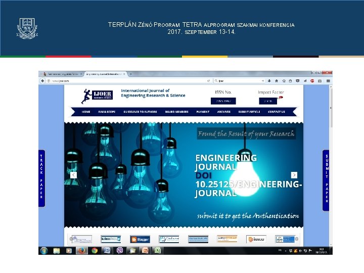 TERPLÁN ZÉNÓ PROGRAM TETRA ALPROGRAM SZAKMAI KONFERENCIA 2017. SZEPTEMBER 13 -14. 