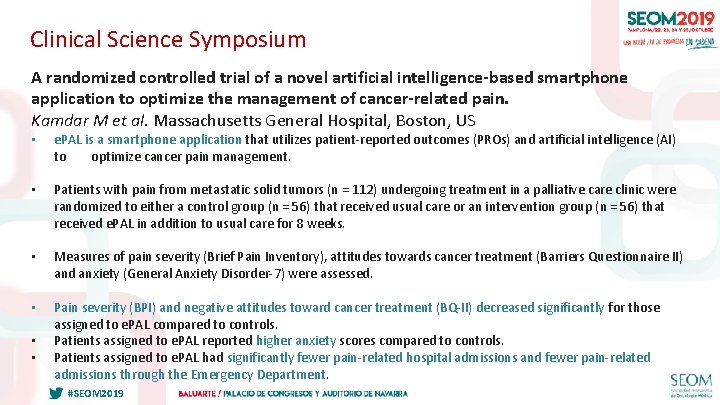 Clinical Science Symposium A randomized controlled trial of a novel artificial intelligence-based smartphone application