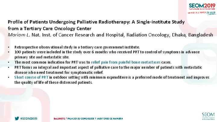Profile of Patients Undergoing Palliative Radiotherapy: A Single-institute Study from a Tertiary Care Oncology