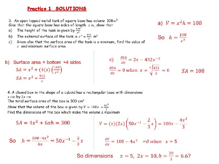 Practice 1 SOLUTIONS 