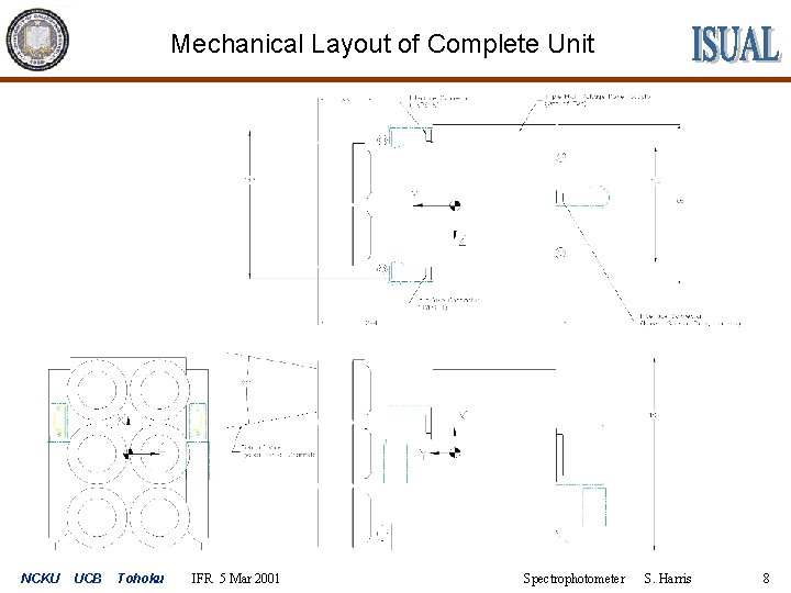 Mechanical Layout of Complete Unit NCKU UCB Tohoku IFR 5 Mar 2001 Spectrophotometer S.