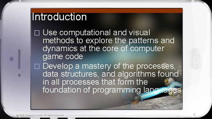 Introduction Use computational and visual methods to explore the patterns and dynamics at the