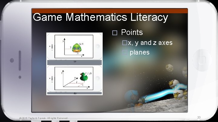Game Mathematics Literacy � Points � x, y and z axes � planes @