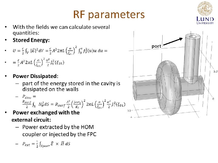 RF parameters • port 