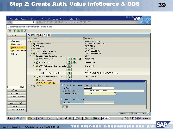 Step 2: Create Auth. Value Info. Source & ODS Know How Network Call -