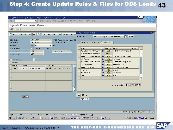 Step 4: Create Update Rules & Files for ODS Loads Know How Network Call