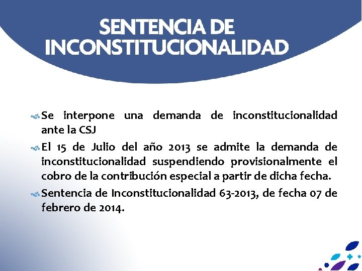  Se interpone una demanda de inconstitucionalidad ante la CSJ El 15 de Julio