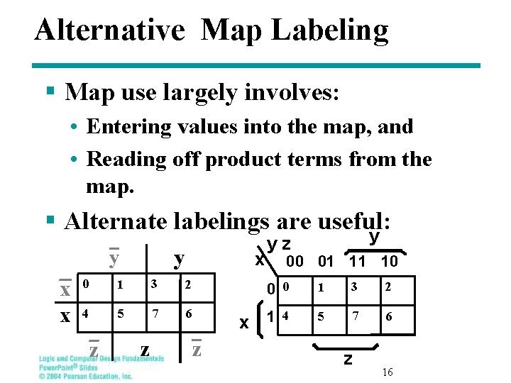 Alternative Map Labeling § Map use largely involves: • Entering values into the map,