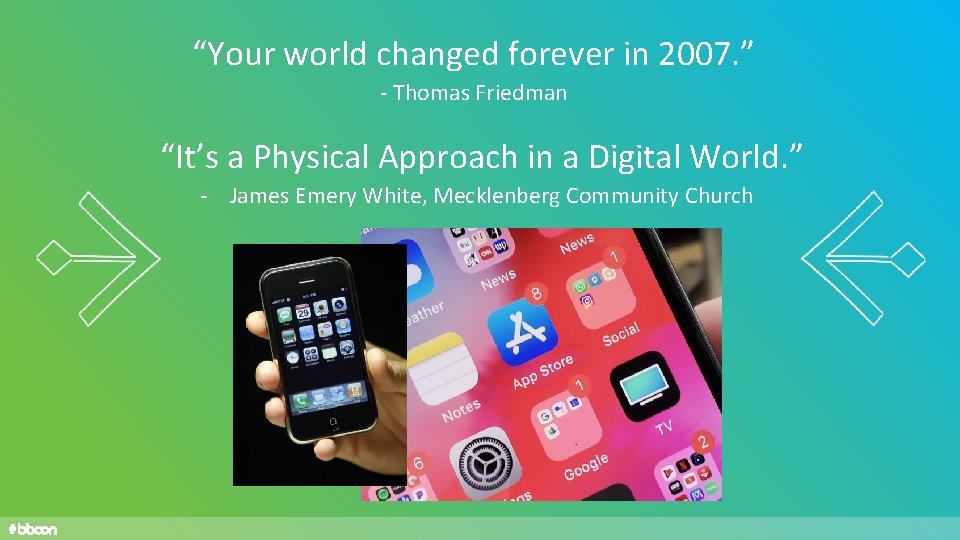 “Your world changed forever in 2007. ” - Thomas Friedman “It’s a Physical Approach