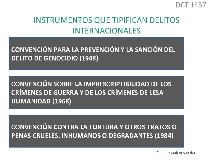 DCT 1437 INSTRUMENTOS QUE TIPIFICAN DELITOS INTERNACIONALES CONVENCIÓN PARA LA PREVENCIÓN Y LA SANCIÓN