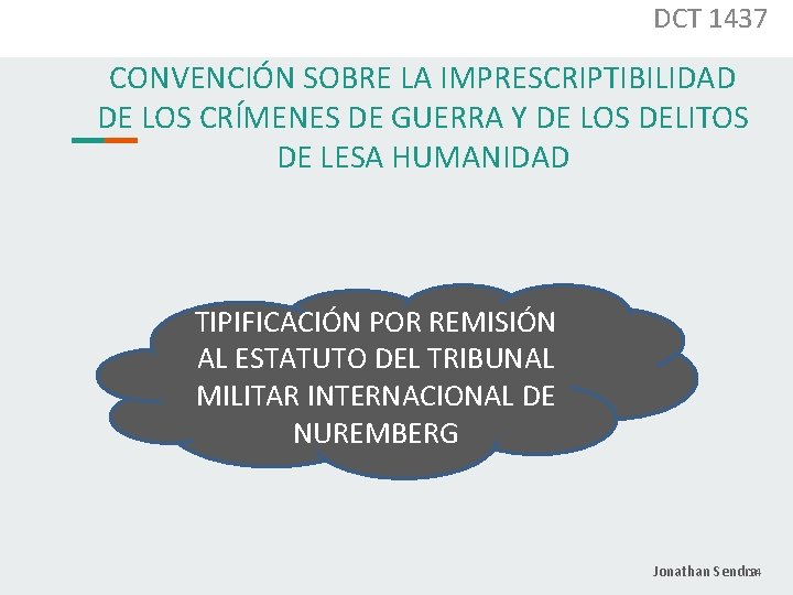 DCT 1437 CONVENCIÓN SOBRE LA IMPRESCRIPTIBILIDAD DE LOS CRÍMENES DE GUERRA Y DE LOS