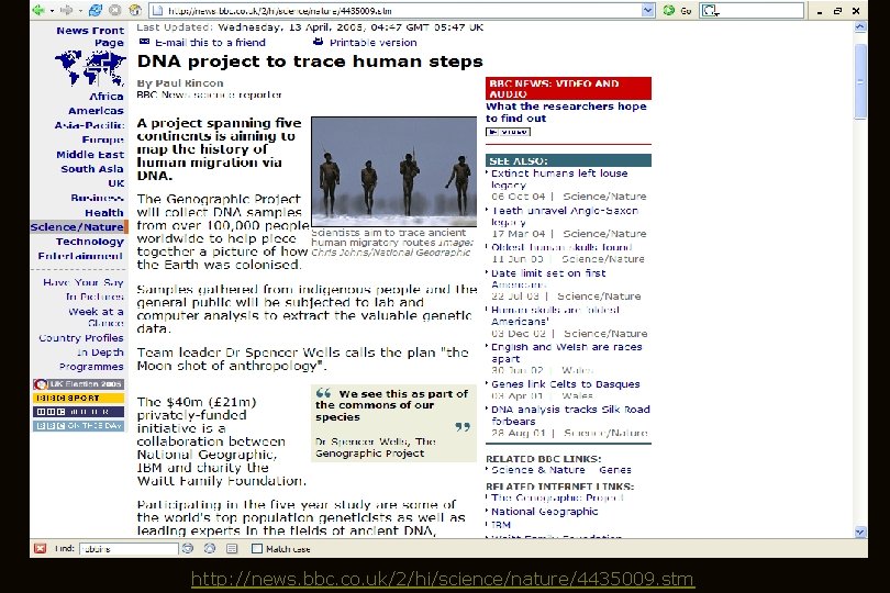 http: //news. bbc. co. uk/2/hi/science/nature/4435009. stm 