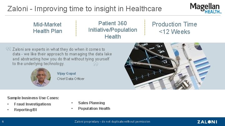 Zaloni - Improving time to insight in Healthcare Patient 360 Initiative/Population Health Mid-Market Health