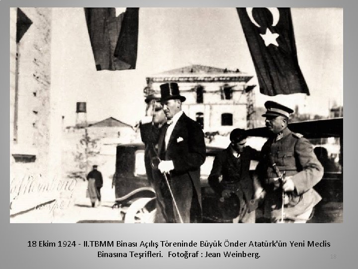 18 Ekim 1924 - II. TBMM Binası Açılış Töreninde Büyük Önder Atatürk'ün Yeni Meclis