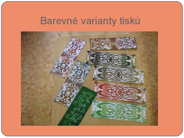  Barevné varianty tisků 