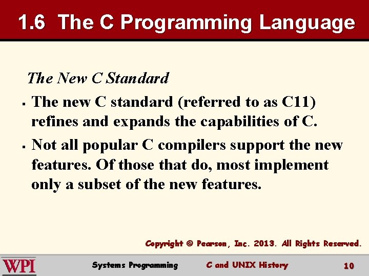 1. 6 The C Programming Language The New C Standard § The new C 1. 6 The C Programming Language The New C Standard § The new C