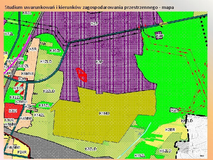 Studium uwarunkowań i kierunków zagospodarowania przestrzennego - mapa Studium uwarunkowań i kierunków zagospodarowania przestrzennego - mapa