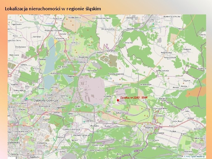 Lokalizacja nieruchomości w regionie śląskim Lokalizacja nieruchomości w regionie śląskim