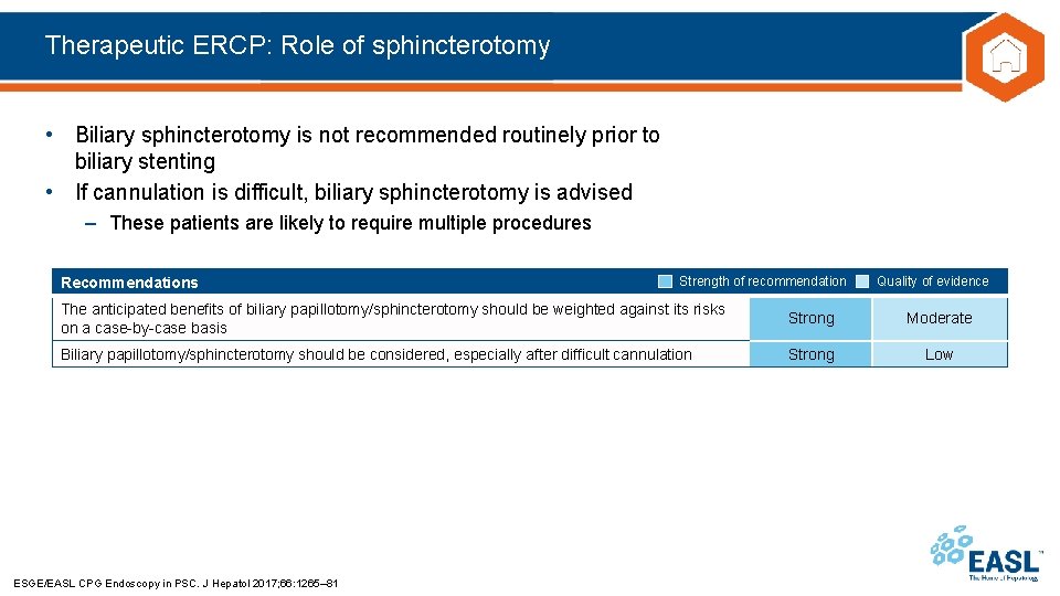 Therapeutic ERCP: Role of sphincterotomy • Biliary sphincterotomy is not recommended routinely prior to