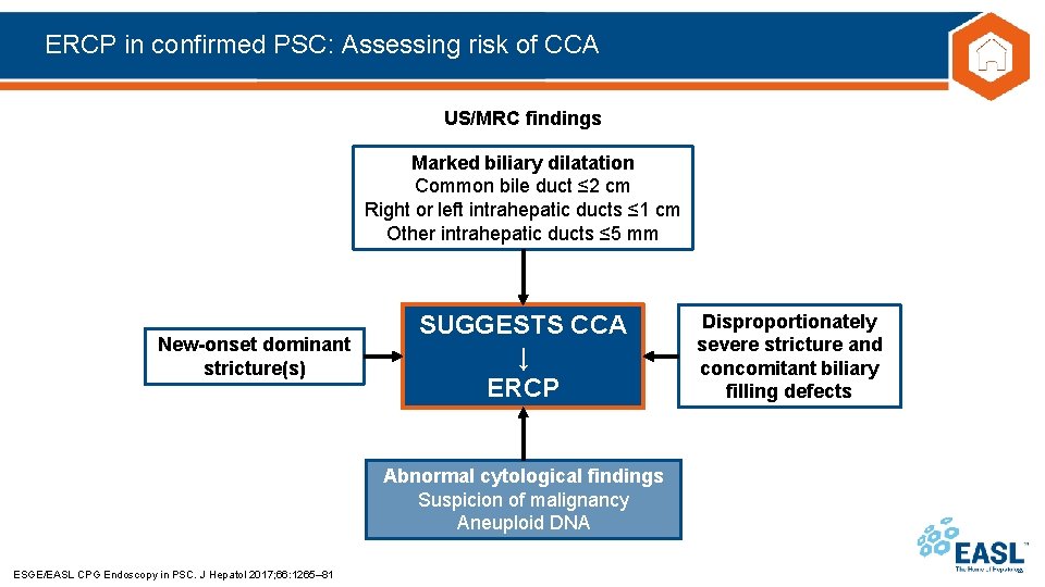 ERCP in confirmed PSC: Assessing risk of CCA US/MRC findings Marked biliary dilatation Common