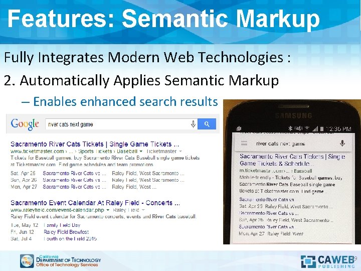 Features: Semantic Markup Fully Integrates Modern Web Technologies : 2. Automatically Applies Semantic Markup