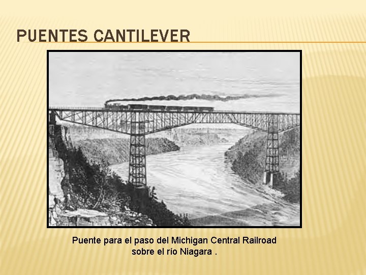 PUENTES CANTILEVER Puente para el paso del Michigan Central Railroad sobre el río Niagara.